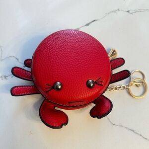 NWT Red Crab Coin Purse Faux Leather